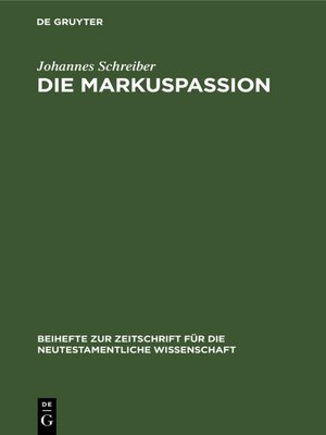 cover image of Die Markuspassion